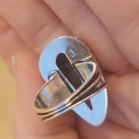 New Seam Agate 925 Silver Ring. - Picture 9 of 15